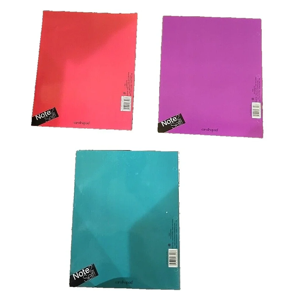 Cardboard Pocket Folders 3-Pack‎ Back to School Horse Theme Teal Red Purple